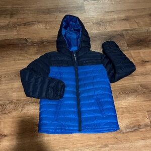 Boys Navy and Blue Puffer Jacket